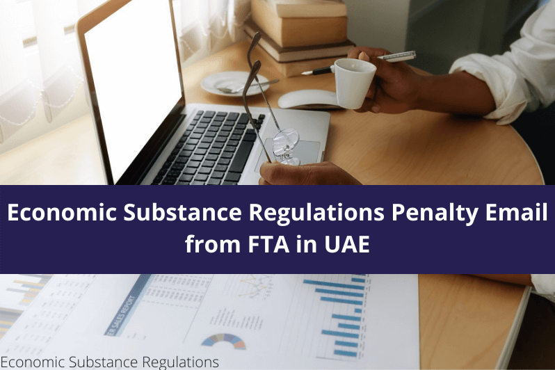 Economic Substance Regulations Penalty Email from FTA in UAE
