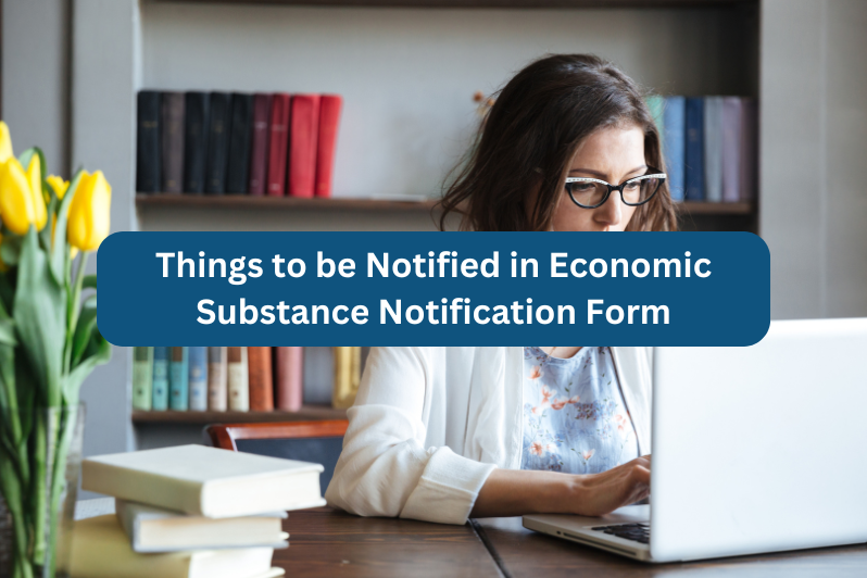 Things to be Notified in Economic Substance Notification Form